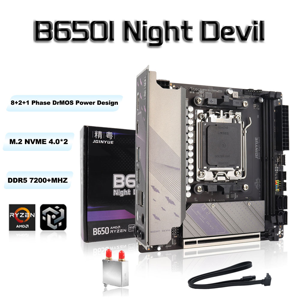 X870E Atx Motherboard - JGINYUE B650 ITX Placa-mãe DDR5 Mini